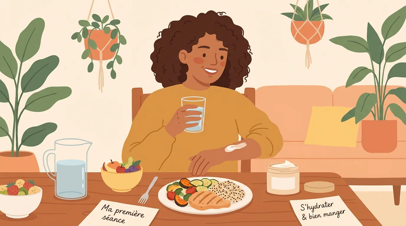 Illustration des étapes de préparation physique avant un premier tatouage