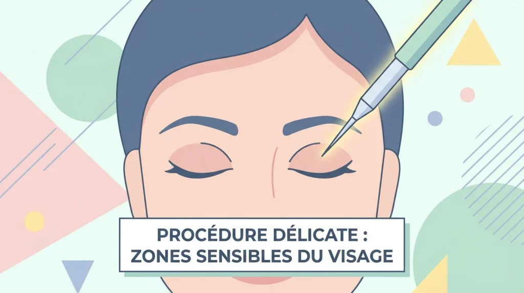 Illustration d'un tatouage sur la paupière : vue rapprochée d'un visage aux yeux fermés