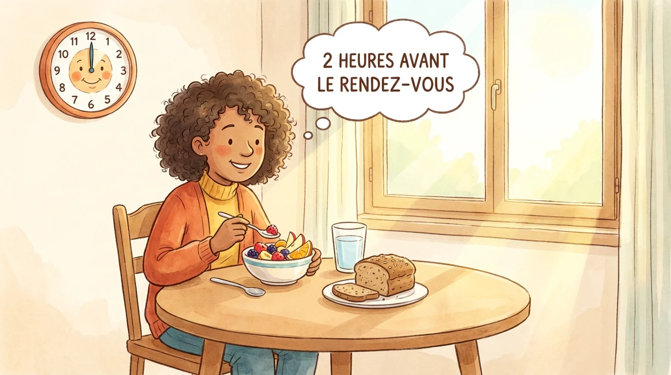 Illustration d'un repas équilibré à prendre avant une séance de tatouage