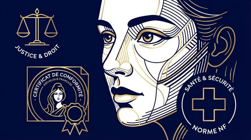 Illustration du tatouage au visage encadré par la réglementation française